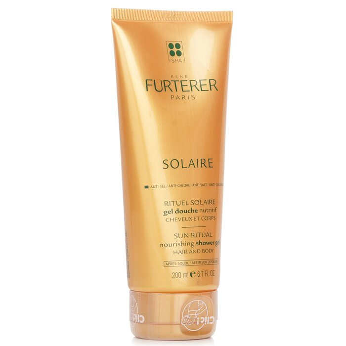 Rene Furterer Solaire Gel Douche Nourrissant à la Cire de Jojoba (Cheveux et Corps) 200ml/6.76oz