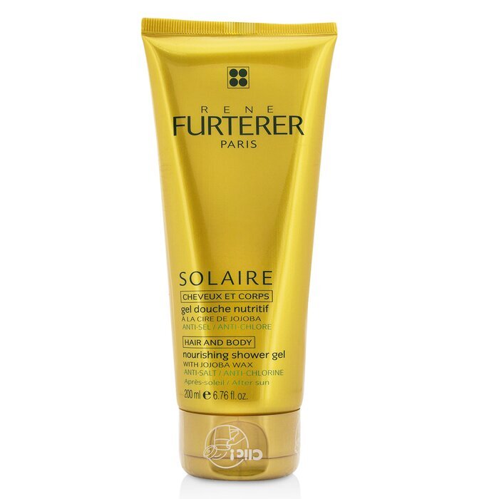 Rene Furterer Solaire Gel Douche Nourrissant à la Cire de Jojoba (Cheveux et Corps) 200ml/6.76oz