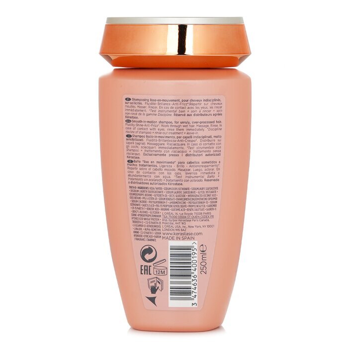 Kerastase Discipline Bain Fluidealiste Shampooing Sans Sulfate Lisse et Souple - Pour Cheveux Indisciplinés et Surtraités (Nouveau Packaging) 250ml/8.5oz