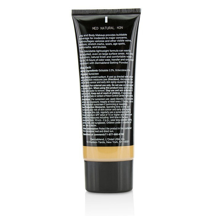 Dermablend Leg and Body Make Up Buildable Liquid Body Foundation Sunscreen Broad Spectrum - #Medium Natural 40N 100ml