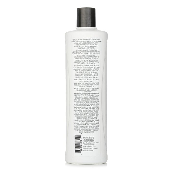 Nioxin Derma Purifying System 2 Cleanser Shampoo (Natural Hair, Progressed Thinning) 500ml