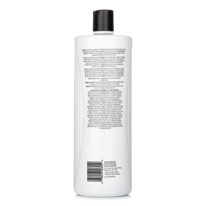 Nioxin Derma Purifying System 1 Cleanser Shampoo (Natural Hair, Light Thinning) 1000ml