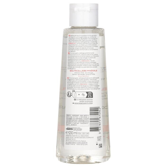 Vichy Purete Thermale Mineral Micellar Water - For Sensitive Skin 200ml