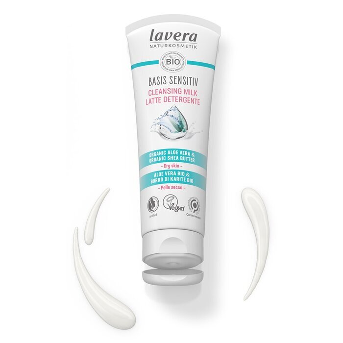Lavera Basis Sensitiv Cleansing Milk - Organic Aloe Vera & Organic Shea Butter (For Dry & Sensitive Skin) 125ml