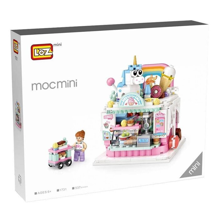 LOZ Dream Amusement Park Series - Cake Shop Building Bricks Set 14x18x8cm