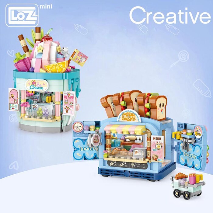 LOZ Dream Amusement Park Series - Open Bakery Shop 13.5 x 18 x 8cm
