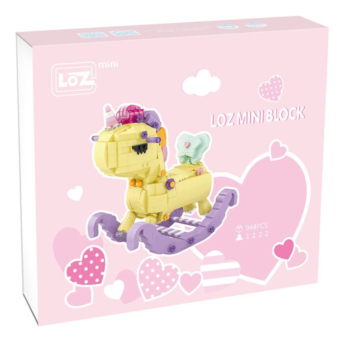 LOZ Mini Blocks Kids Building Series - Unicorn Rocking Horse Building Bricks Set 26 x 23 x 6 cm