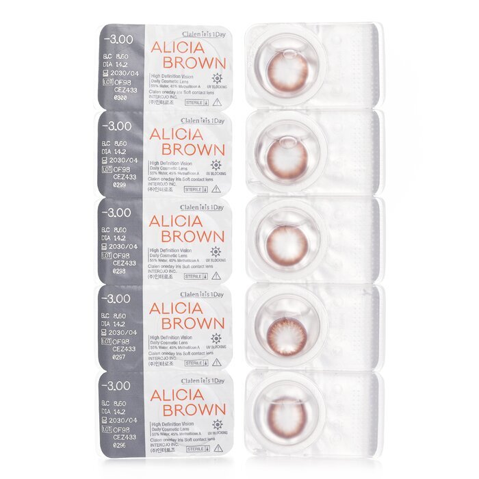 Clalen Iris 1Day Alicia Brown -3.00 5pcs x 1 strip