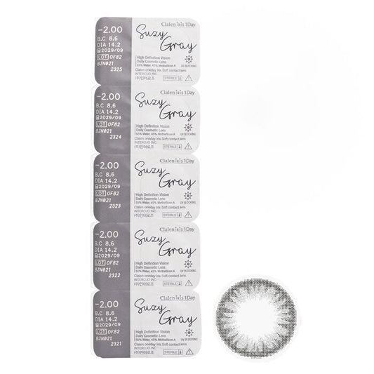 Clalen Iris 1Day Suzy Gray -2.00 5pcs x 1 strip