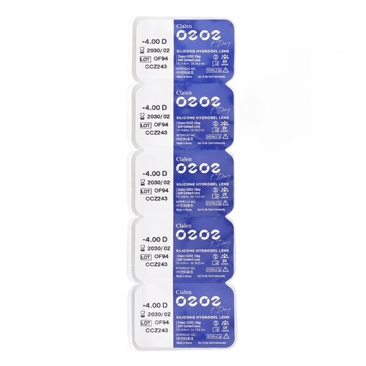 Clalen O2O2 Daily Clear -4.00 5pcs x 1 strip