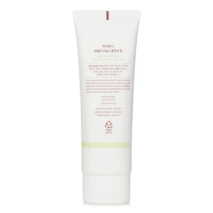 iUNIK Centella Mild Cleansing Foam 120ml/4.05oz