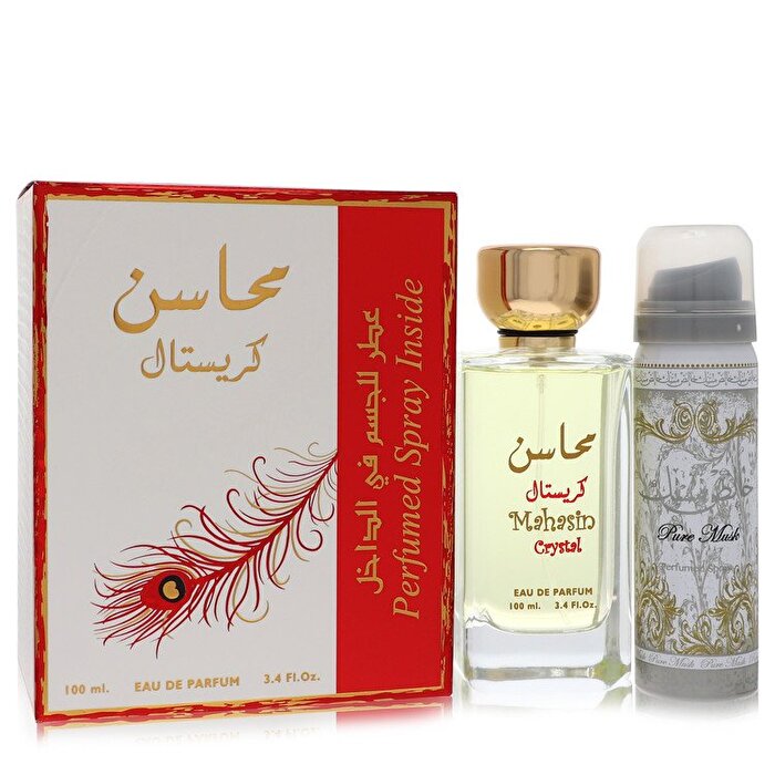 Lattafa Lattafa Mahasin Crystal Eau De Parfum Spray with Deodorant Spray 3.4 oz 100ml/3.4oz