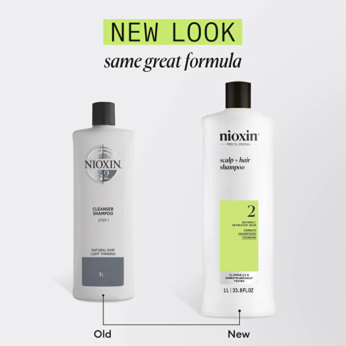 Nioxin System 2 - Shampoo - Natural Hair With Advanced Weakening 1000ml