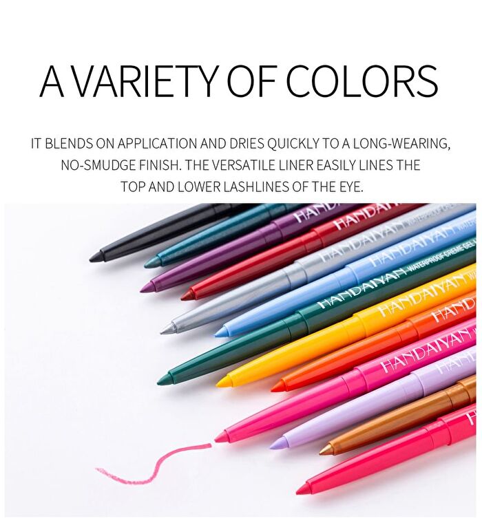 Waterproof Matte Gel Eyeliner - 10 Colors - 04 Dark Red - 0.2g