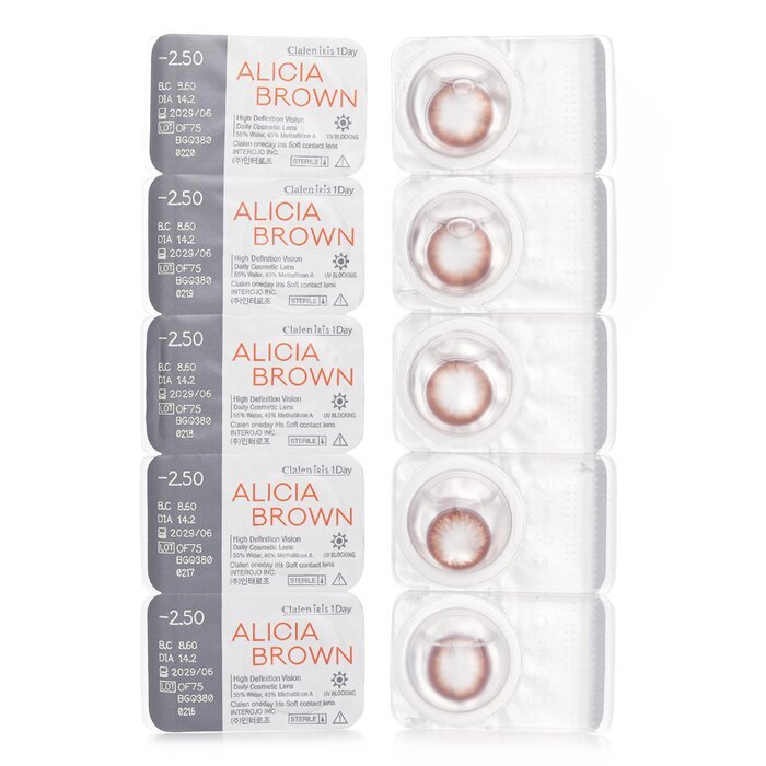 Clalen Iris 1Day Alicia Brown -2.50 5pcs x 1 strip