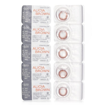Clalen Iris 1Day Alicia Brown -3.00 5pcs x 1 strip