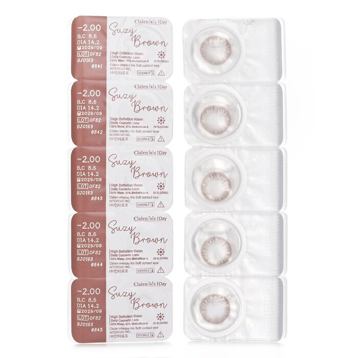 Clalen Iris 1Day Suzy Brown -2.00 5pcs x 1 strip