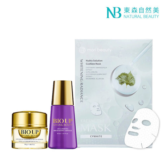 60-Day Brightening & Repair Set:Hydra Solution Cushion Mask (Whitening Radiance)+Advanced Radiance Multi-Defense 3pcs