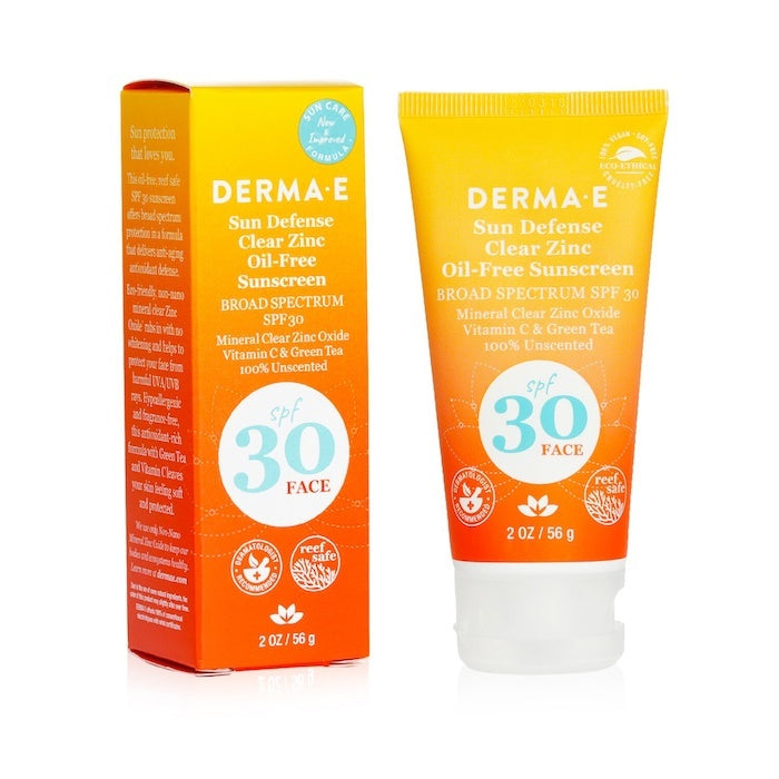 Derma E Sun Defense Clear Zinc Oil Free Sunscreen SPF 30 - Face (Exp.Date 31 Jan 2027) 56g