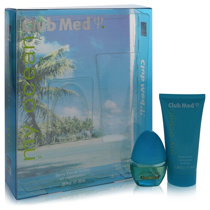 Coty Club Med My Ocean Gift Set - Mini Eau De Toilette Spray + 1.85 oz Body Lotion