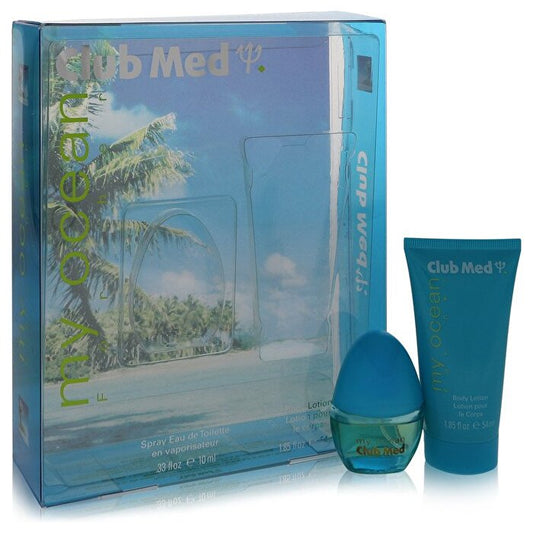 Coty Club Med My Ocean Gift Set - Mini Eau De Toilette Spray + 1.85 oz Body Lotion
