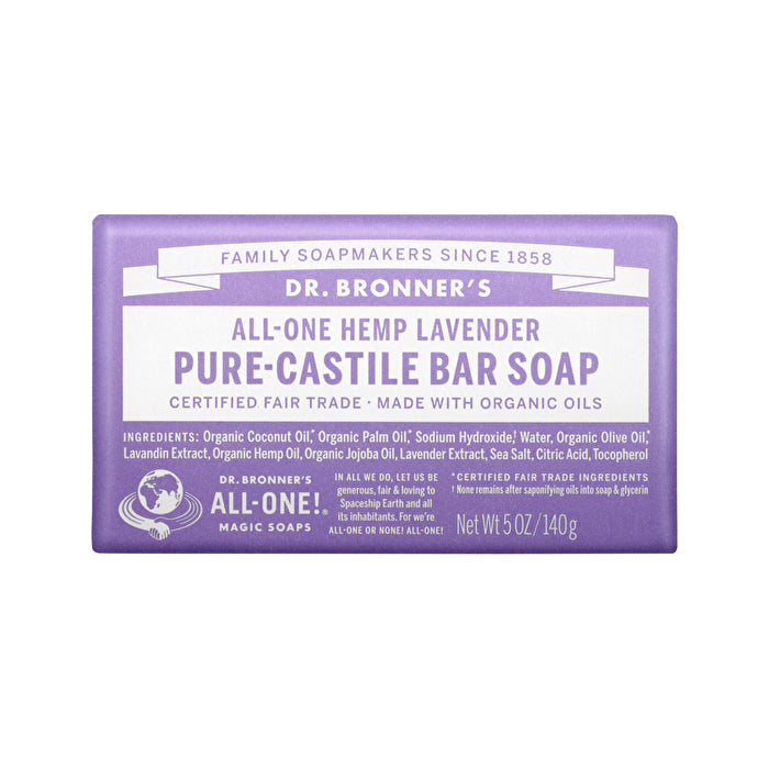 Dr. Bronners All-one Pure-castile Magic Bar Soap Lavender 140g