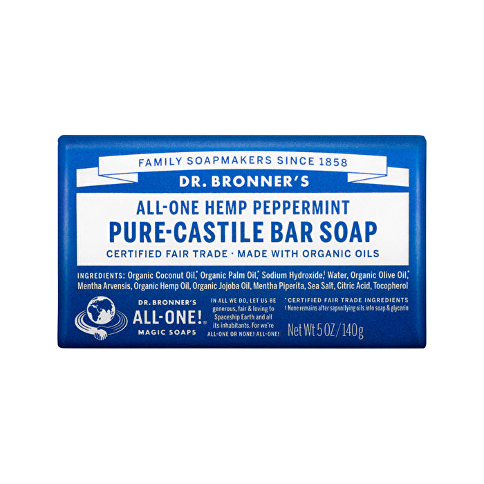 Dr. Bronners All-one Pure-castile Magic Bar Soap Peppermint 140g